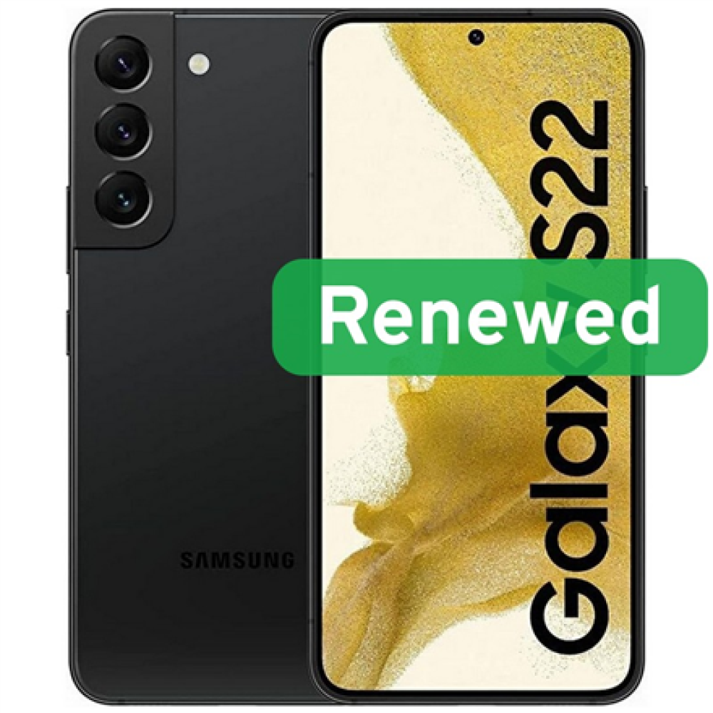 Samsung Renewed Grade A , Samsung Galaxy S22 , Phantom Black , 6.1 , 128 GB , 5G , Android