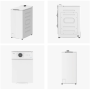 Midea Washing Machine , MF100T60B/W-HR , Energy efficiency class A , Top loading , Washing capacity 6 kg , 1200 RPM , Depth 61 cm , Width 40 cm , Display , LED , Steam function , White