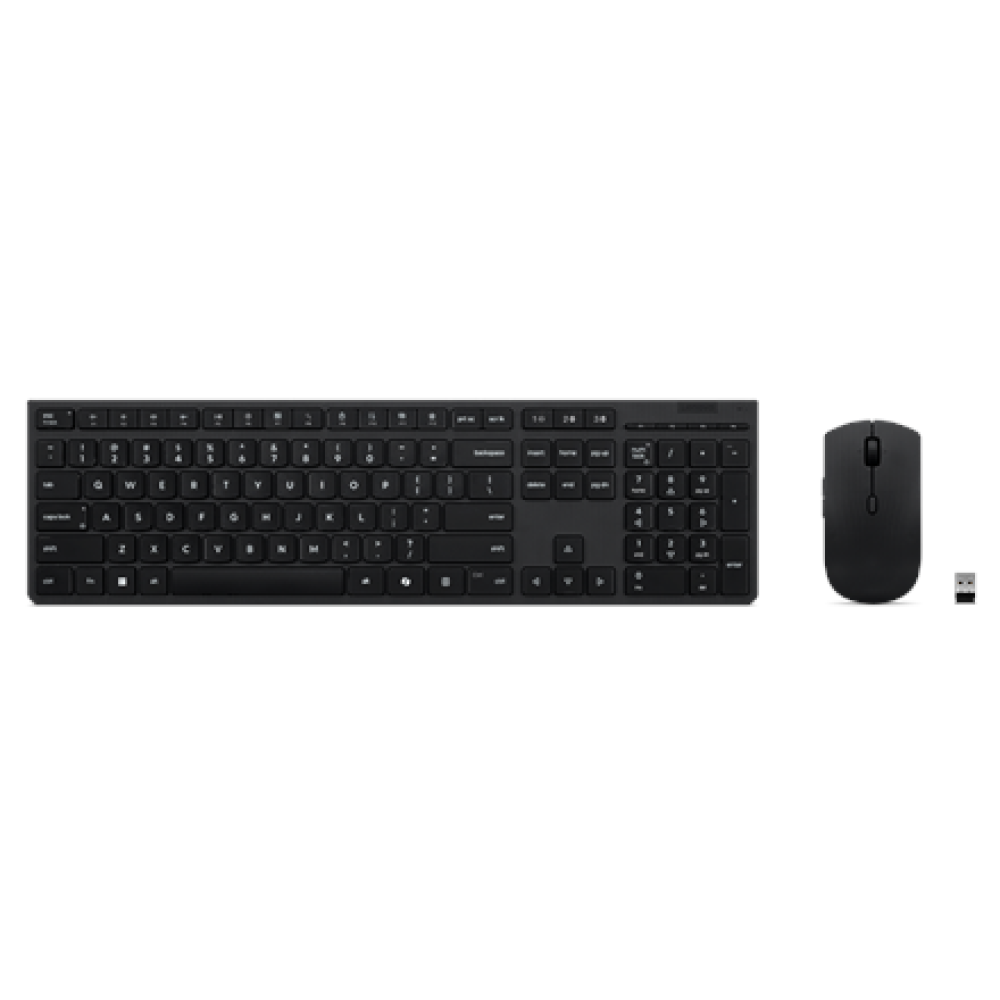 Lenovo Professional Wireless Rechargeable Combo Keyboard and Mouse , Keyboard and Mouse Set , Wireless , Mouse included , Nordic , Bluetooth , Grey