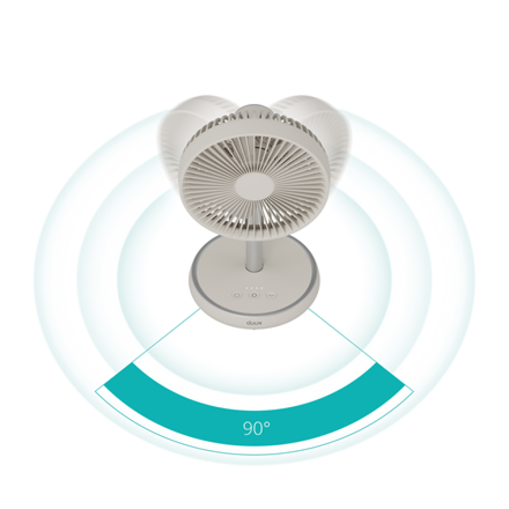 Duux Fan , Rize Flex , Stand Fan , Greige , Diameter 21 cm , Number of speeds 4 , Oscillation , 10 W