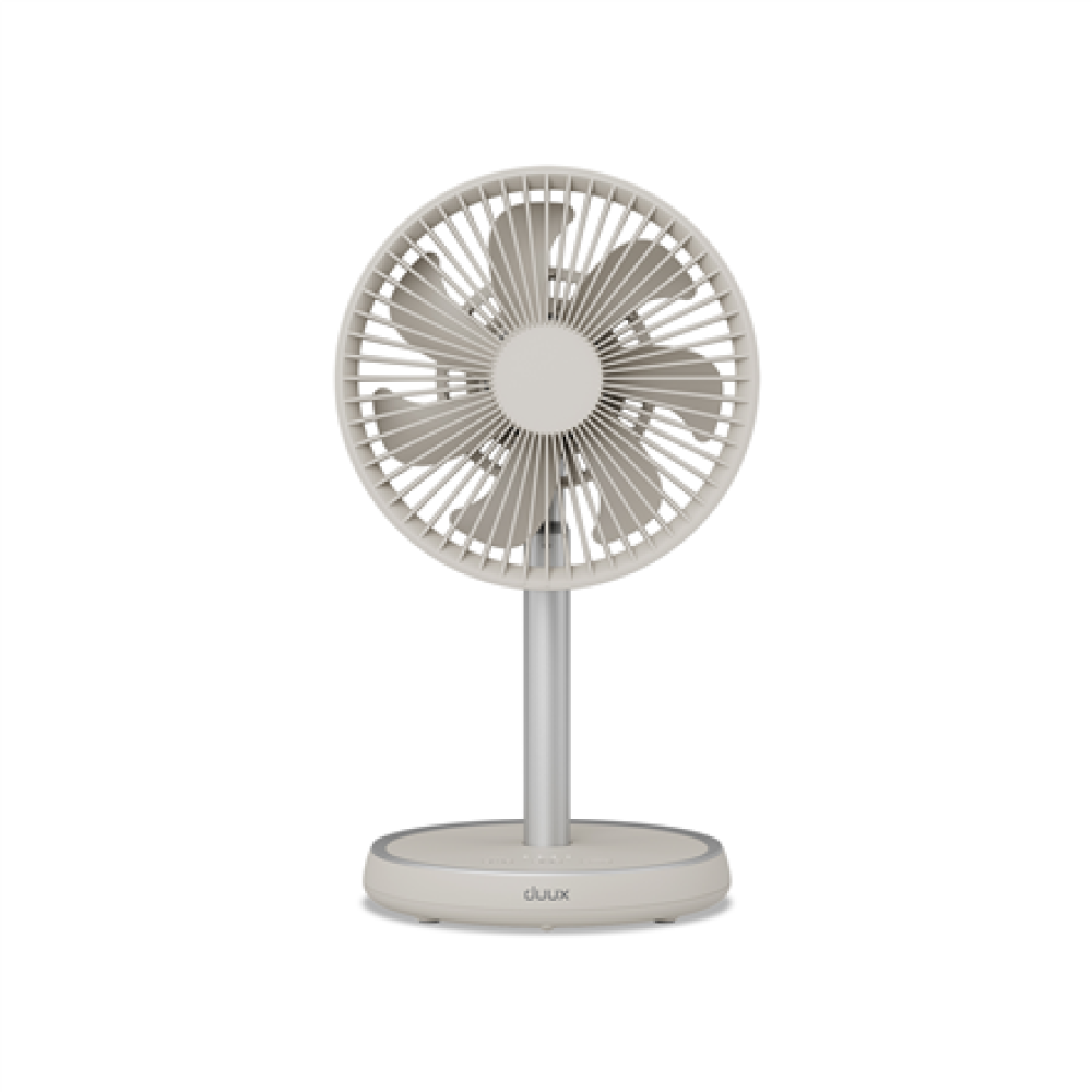 Duux Fan , Rize Flex , Stand Fan , Greige , Diameter 21 cm , Number of speeds 4 , Oscillation , 10 W