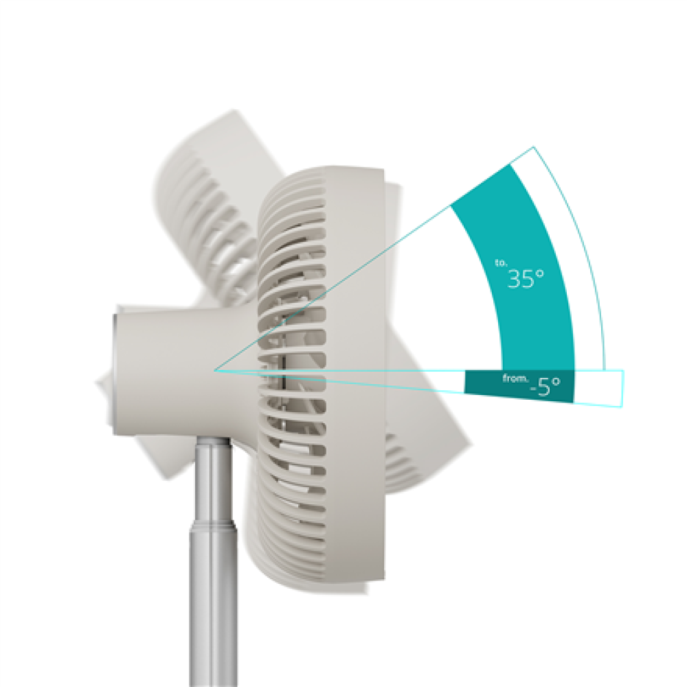 Duux Fan , Rize Flex , Stand Fan , Greige , Diameter 21 cm , Number of speeds 4 , Oscillation , 10 W