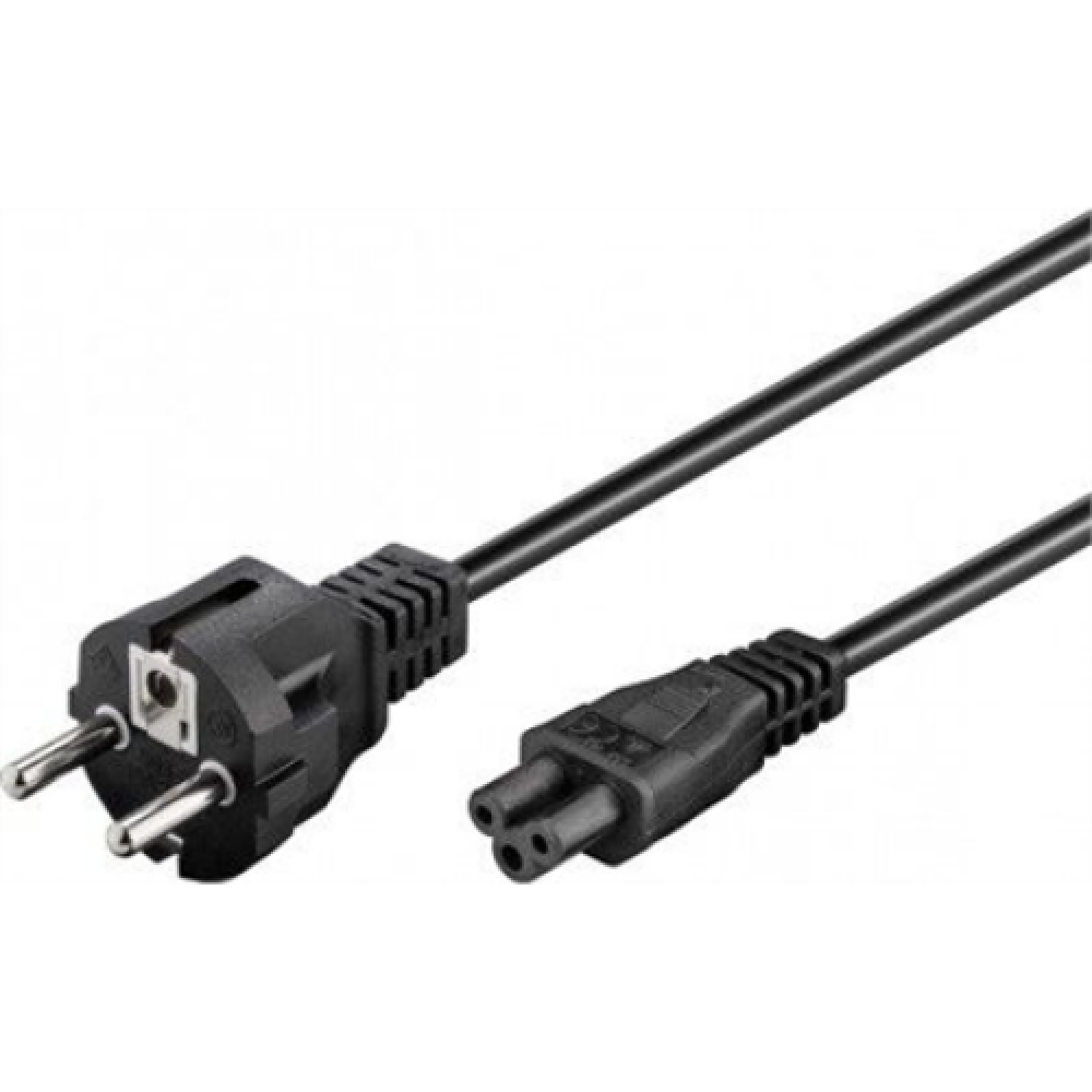 Goobay , Power supply cord (safety plug) , 93586 , Black Safety plug (type F, CEE 7/7) , Device socket C5