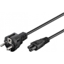 Goobay , Power supply cord (safety plug) , 93586 , Black Safety plug (type F, CEE 7/7) , Device socket C5