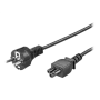 Goobay , Power supply cord (safety plug) , 93586 , Black Safety plug (type F, CEE 7/7) , Device socket C5