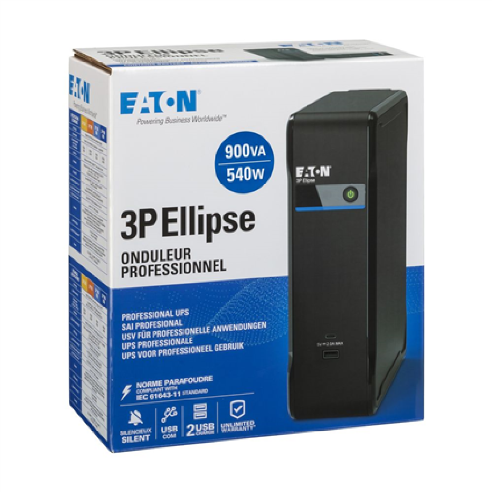 Eaton 3P Ellipse 900 USB DIN , 900 VA , 540 W
