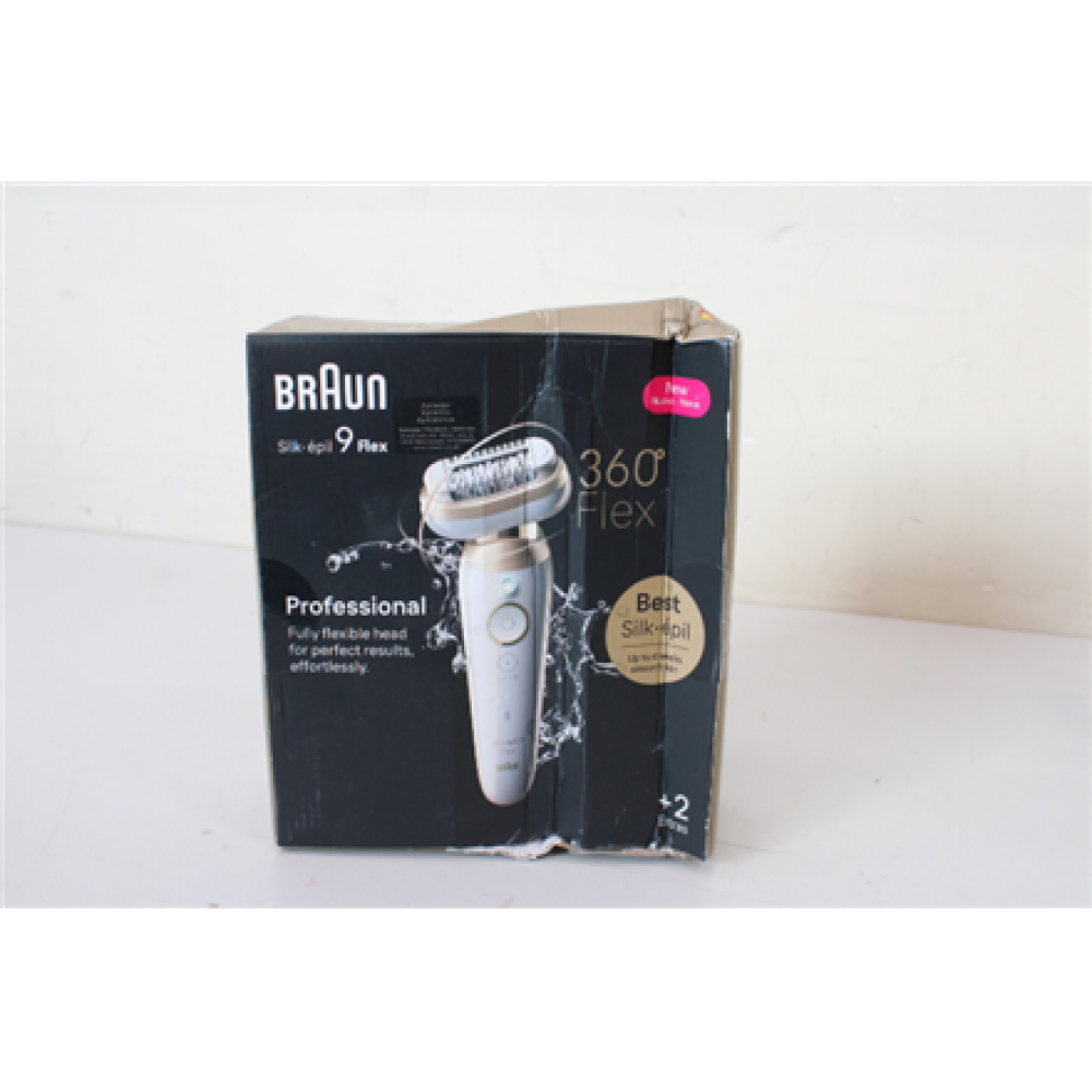SALE OUT. Braun 9-011 3D Silk-epil 9 Flex Epilator, White/Gold , Braun , Epilator , 9-011 3D Silk-epil 9 Flex , Operating time (max) 50 min , Number of power levels 2 , Wet & Dry , White/Gold , DAMAGED PACKAGING