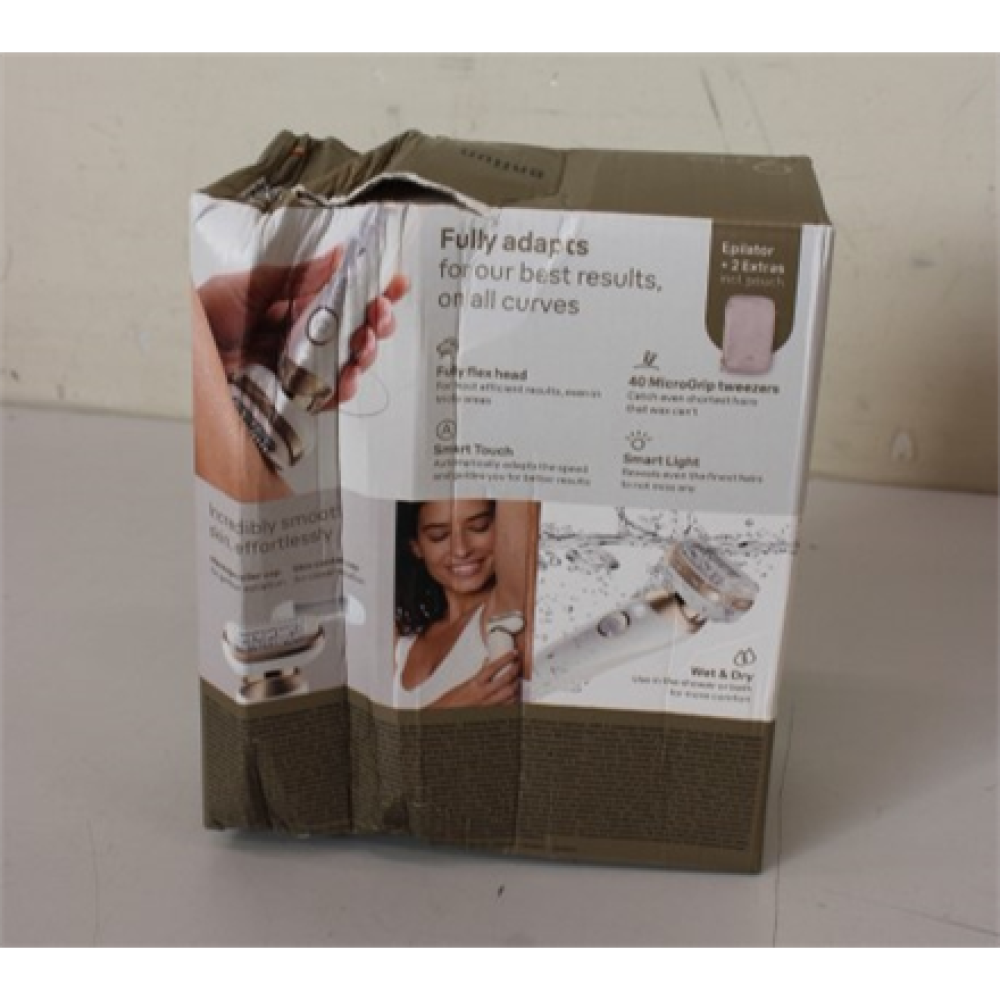 SALE OUT. Braun 9-011 3D Silk-epil 9 Flex Epilator, White/Gold , Braun , Epilator , 9-011 3D Silk-epil 9 Flex , Operating time (max) 50 min , Number of power levels 2 , Wet & Dry , White/Gold , DAMAGED PACKAGING