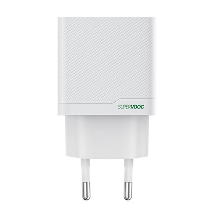 OPPO SUPERVOOC 45W Dual-Port Charger, OSAB4CB4AE, White , Charger
