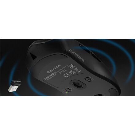Genesis ZIRCON 500 G2 , Gaming Mouse , Wireless/Wired , 2.4 GHz, Bluetooth, USB , Black
