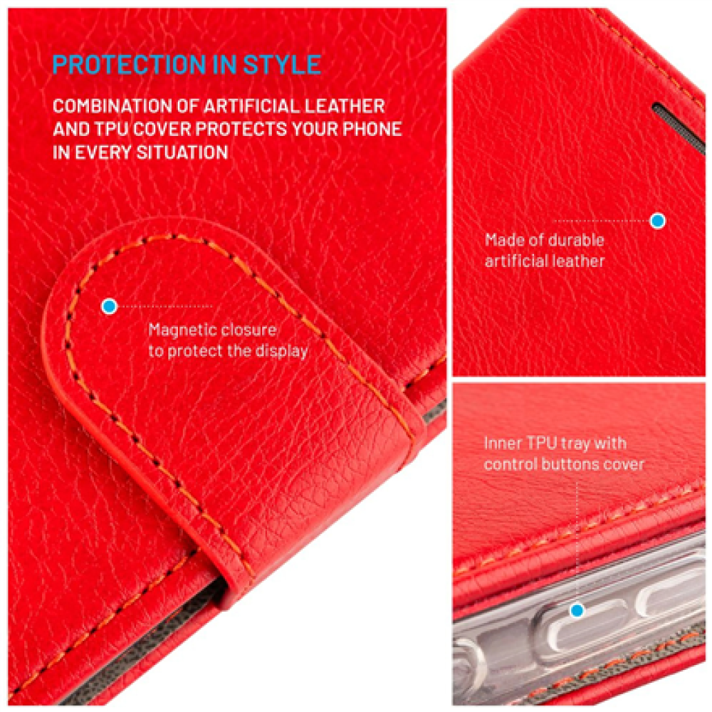 Fixed Opus , Book Case , Samsung , Galaxy A36 5G/A56 5G , Leather , Red