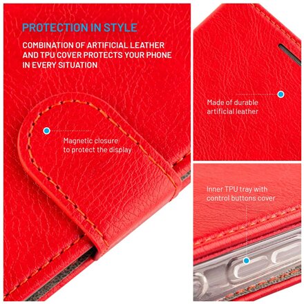 Fixed Opus , Book Case , Samsung , Galaxy A36 5G/A56 5G , Leather , Red