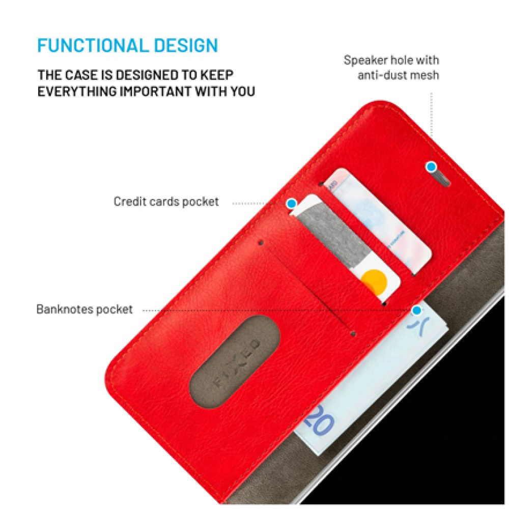 Fixed Opus , Book Case , Samsung , Galaxy A36 5G/A56 5G , Leather , Red