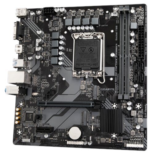 Gigabyte , B760M H DDR4 1.0 M/B , Processor family Intel , Processor socket LGA1700 , DDR4 DIMM , Memory slots 2 , Supported hard disk drive interfaces SATA, M.2 , Number of SATA connectors 4 , Chipset Intel B760 Express , Micro ATX