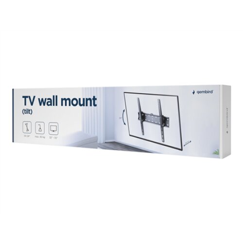 Gembird , Wall mount , WM-55T-02 , 32-55 , Maximum weight (capacity) 40 kg , Black