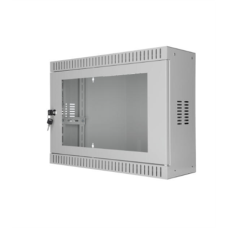 SOMI Networks , 3U, 19” Standard Vertical Installation Vertical Mount Cabinet , 3U-54/18SNC , Gray , Cable Entrances; Glass Doors; Assembled , Depth: 18 cm