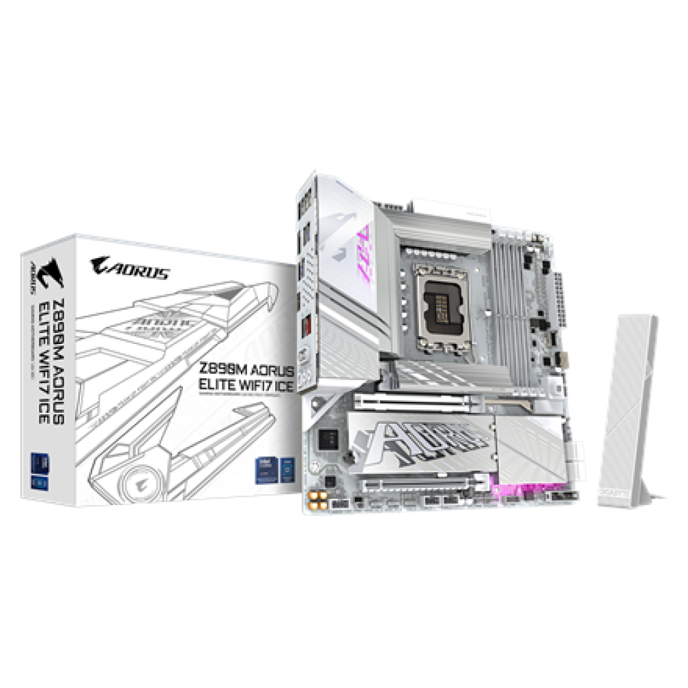 Gigabyte Z890M A ELITE WF7 ICE , Processor family Intel , Processor socket LGA1851 , DDR5 , Supported hard disk drive interfaces SATA, M.2 , Number of SATA connectors 4