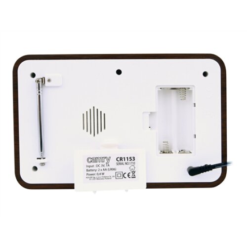 Camry , Digital Radio , CR 1153 , 5 W , White/woden