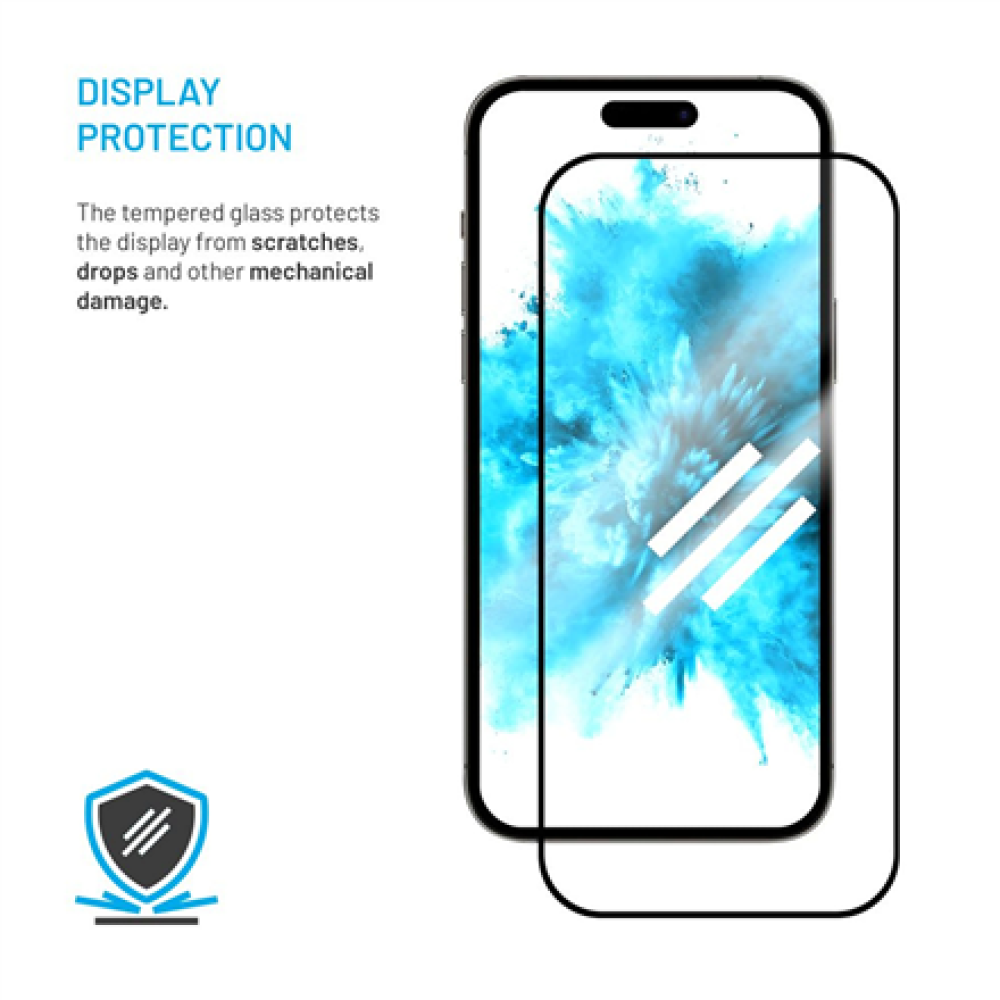 Fixed Screen protector , Samsung , Galaxy A17 4G/5G , Tempered glass , Black , Full-Cover 2.5D
