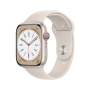 Apple Watch Series 8 Smart watches GPS (satellite) Retina LTPO OLED Touchscreen 45mm Waterproof Bluetooth Wi-Fi Starlight