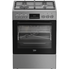 BEKO Cooker , FBMA61330GXDT , Hob type Gas , Oven type Electric , Stainless Steel , Width 60 cm , Grilling , LED , Depth 60 cm , 72 L