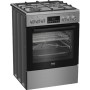 BEKO Cooker , FBMA61330GXDT , Hob type Gas , Oven type Electric , Stainless Steel , Width 60 cm , Depth 60 cm , Grilling , LED , Energy efficiency class A , 72 L