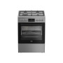 BEKO Cooker , FBMA61330GXDT , Hob type Gas , Oven type Electric , Stainless Steel , Width 60 cm , Depth 60 cm , Grilling , LED , Energy efficiency class A , 72 L