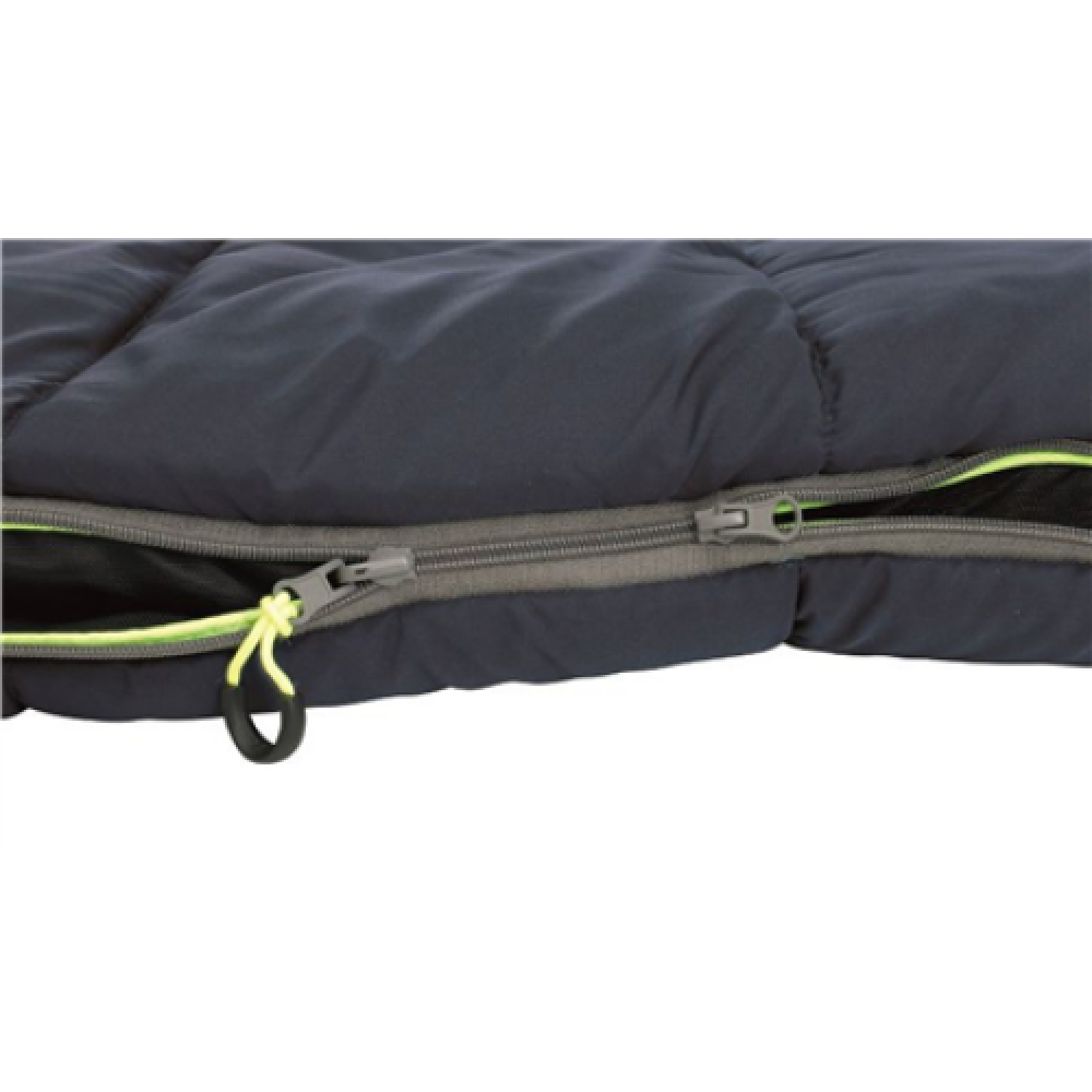 Outwell Contour Lux Deep Blue R, Sleeping Bag - Right Zipper, 220 x 85 cm, YKK 2-way L-shape open-end with auto lock, Deep Blue