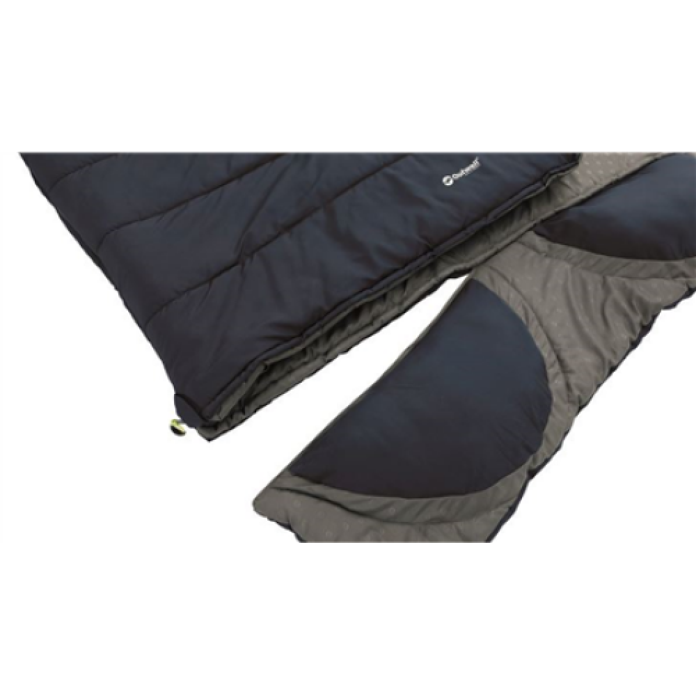 Outwell Contour Lux Deep Blue R, Sleeping Bag - Right Zipper, 220 x 85 cm, YKK 2-way L-shape open-end with auto lock, Deep Blue