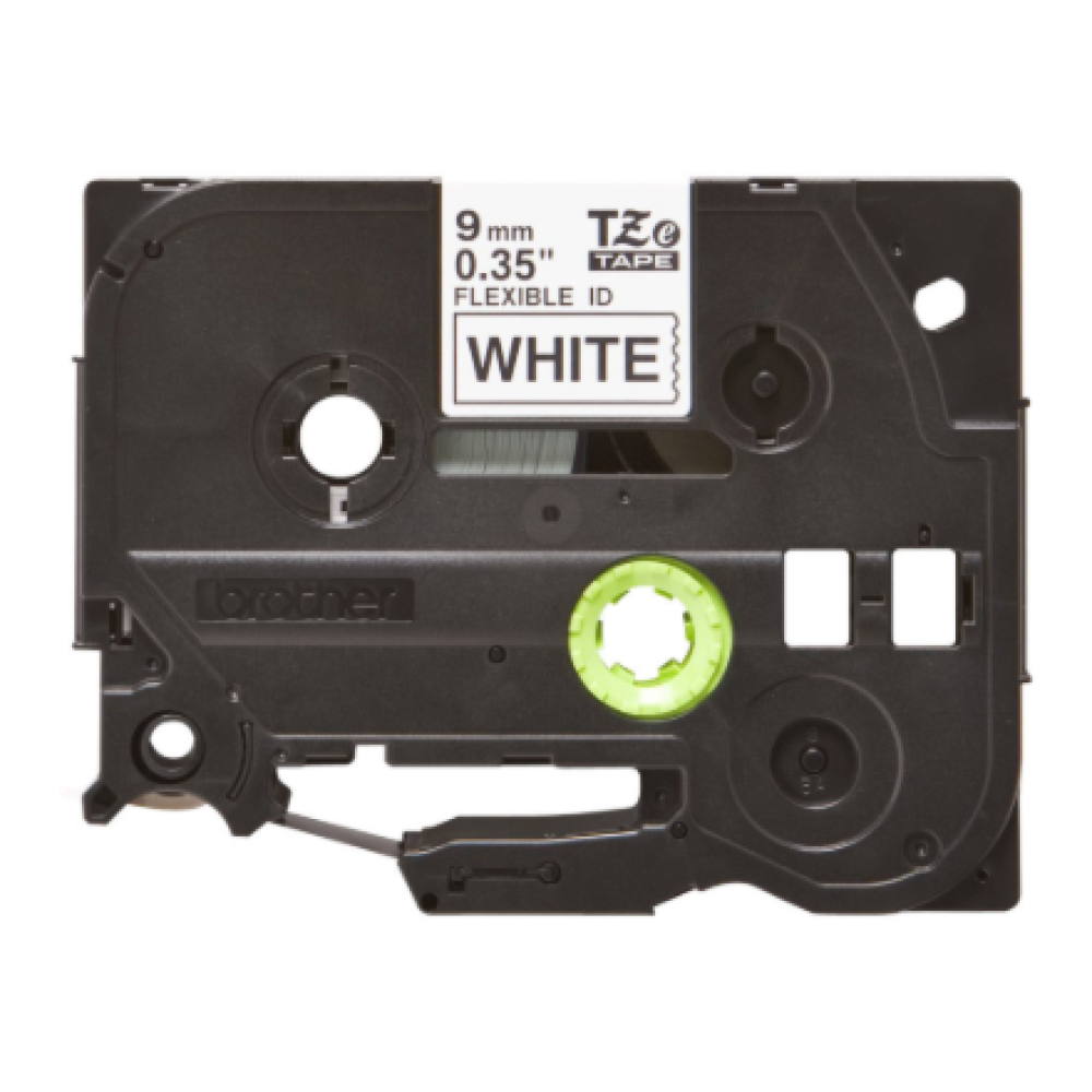 Brother , TZe-FX221 Flexible ID Laminated Tape , Black on White , TZe , 8 m , 0.9 cm
