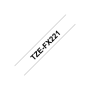 Brother , TZe-FX221 Flexible ID Laminated Tape , Black on White , TZe , 8 m , 0.9 cm