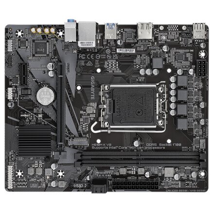 Gigabyte H610M K V2 , Processor family Intel , Processor socket LGA1700 , DDR5 , Supported hard disk drive interfaces M.2, SATA , Number of SATA connectors 2