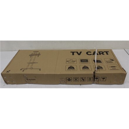SALE OUT. Sunne 37-70, Fixed height , SALE OUT. Sunne Floor stand , S112 multifunctional Mobile TV cart , Tilt , 37-70 , DAMAGED PACKAGING , Black
