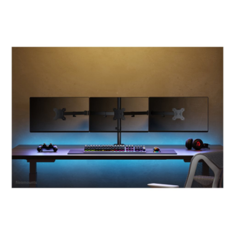 Neomounts Desk Mount , FPMA-D550D3BLACK Monitor Arm , Adjustable Height, Rotate, Tilt, Swivel , 10-27 , Maximum weight (capacity) 6 kg , Black