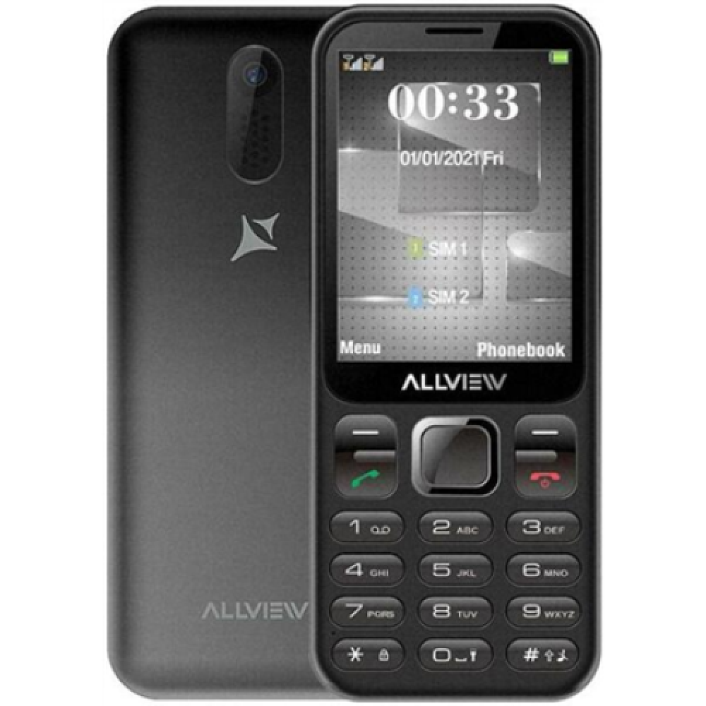 Allview M20 Luna Black 2.8 240 x 320 pixels 32 MB Dual SIM micro-SIM and nano-SIM Bluetooth Built-in camera Main camera 1.3 MP 1750 mAh