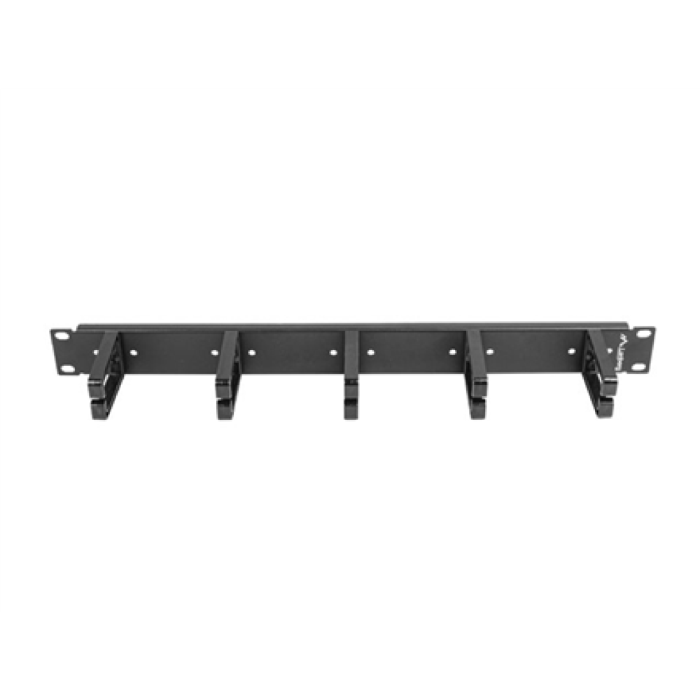 Lanberg 19 cable management panel with 5 plastic holders 1U type B , AK-1202-B , Black