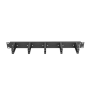 Lanberg 19 cable management panel with 5 plastic holders 1U type B , AK-1202-B , Black