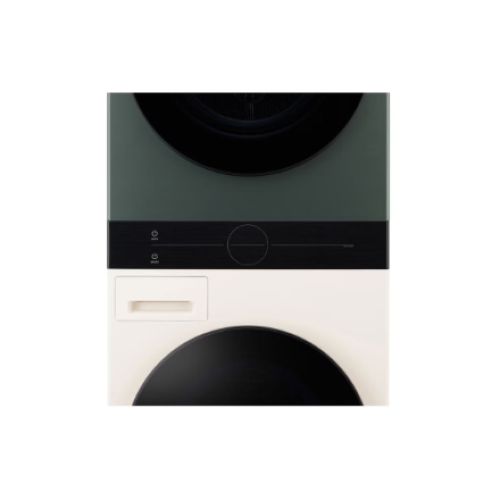 LG Washing machine with dryer , WT1210EGF , Energy efficiency class A/C , Front loading , Washing capacity 12 kg , 1400 RPM , Depth 66 cm , Width 60 cm , LED , Drying system , Drying capacity 10 kg , Steam function , Beige/Green