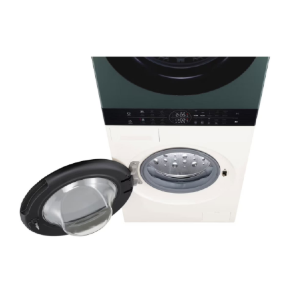 LG Washing machine with dryer , WT1210EGF , Energy efficiency class A/C , Front loading , Washing capacity 12 kg , 1400 RPM , Depth 66 cm , Width 60 cm , LED , Drying system , Drying capacity 10 kg , Steam function , Beige/Green