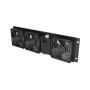 Lanberg Vertical Ventilation Panel 19 3U for Rack three Fans 230V , AK-1506-B , Black