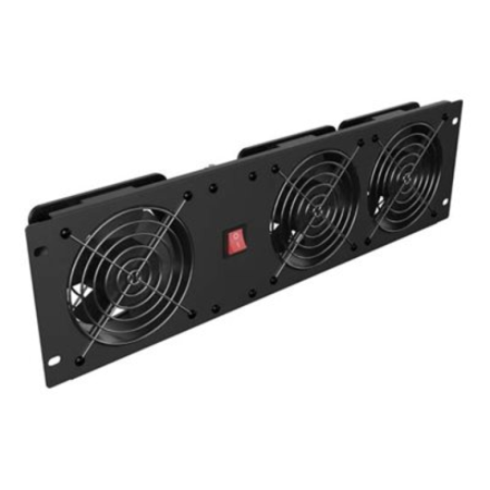 Lanberg Vertical Ventilation Panel 19 3U for Rack three Fans 230V , AK-1506-B , Black