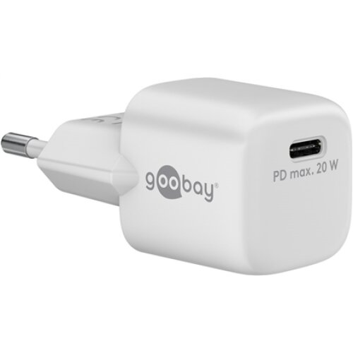 Goobay , USB-C PD GaN Fast Charger Nano (20 W), White