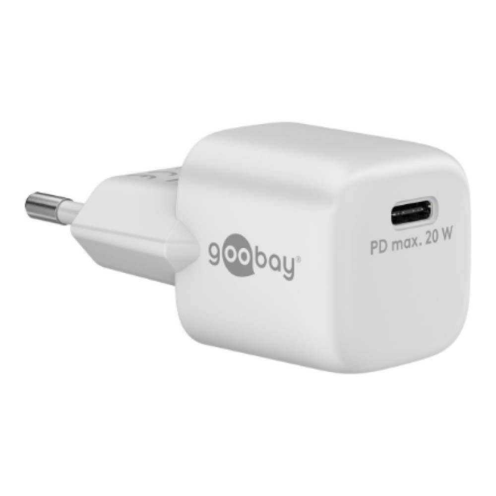 Goobay , USB-C PD GaN Fast Charger Nano (20 W), White