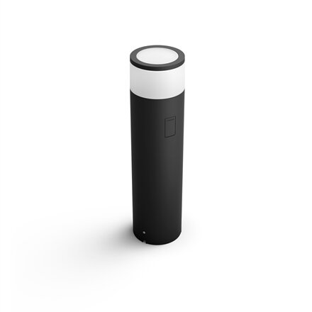 Philips Hue WCA Calla Outdoor Large Bollard, Black , 8 W , 2000-6500 Hue White Colour Ambiance