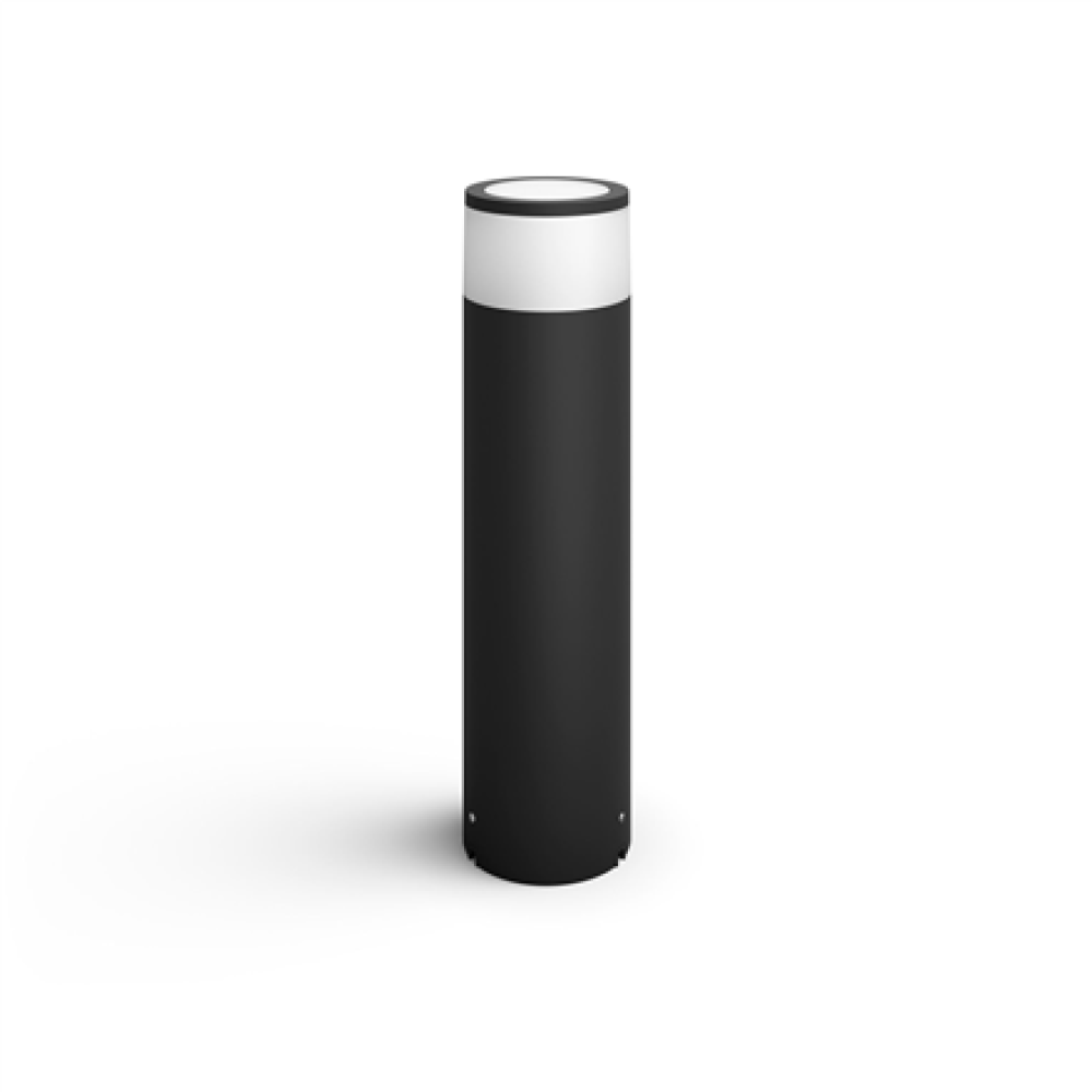 Philips Hue WCA Calla Outdoor Large Bollard, Black , 8 W , 2000-6500 Hue White Colour Ambiance