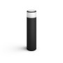 Philips Hue WCA Calla Outdoor Large Bollard, Black , 8 W , 2000-6500 Hue White Colour Ambiance