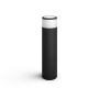 Philips Hue WCA Calla Outdoor Large Bollard, Black , 8 W , 2000-6500 Hue White Colour Ambiance