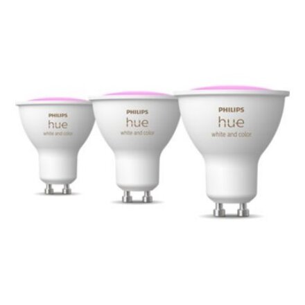 Philips Hue Smart Spotlight, 3pcs pack , GU10 , 4.2 W , White and colour light