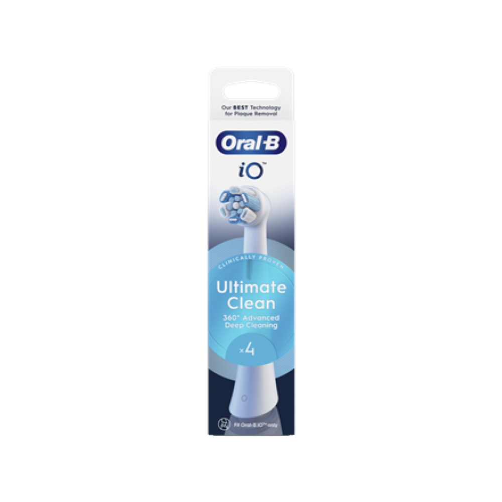 Oral-B Replaceable toothbrush heads , iO UltimateClean , Heads , For adults , Number of brush heads included 4 , White