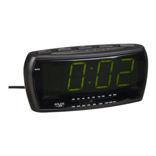 Adler , Alarmclock Radio , AD 1121 , Alarm function , Black
